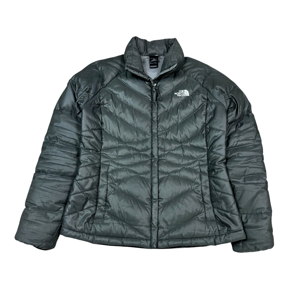 The North Face Aconcagua 550 Goose Down Puffer Gray Zip Jacket Women's Medium